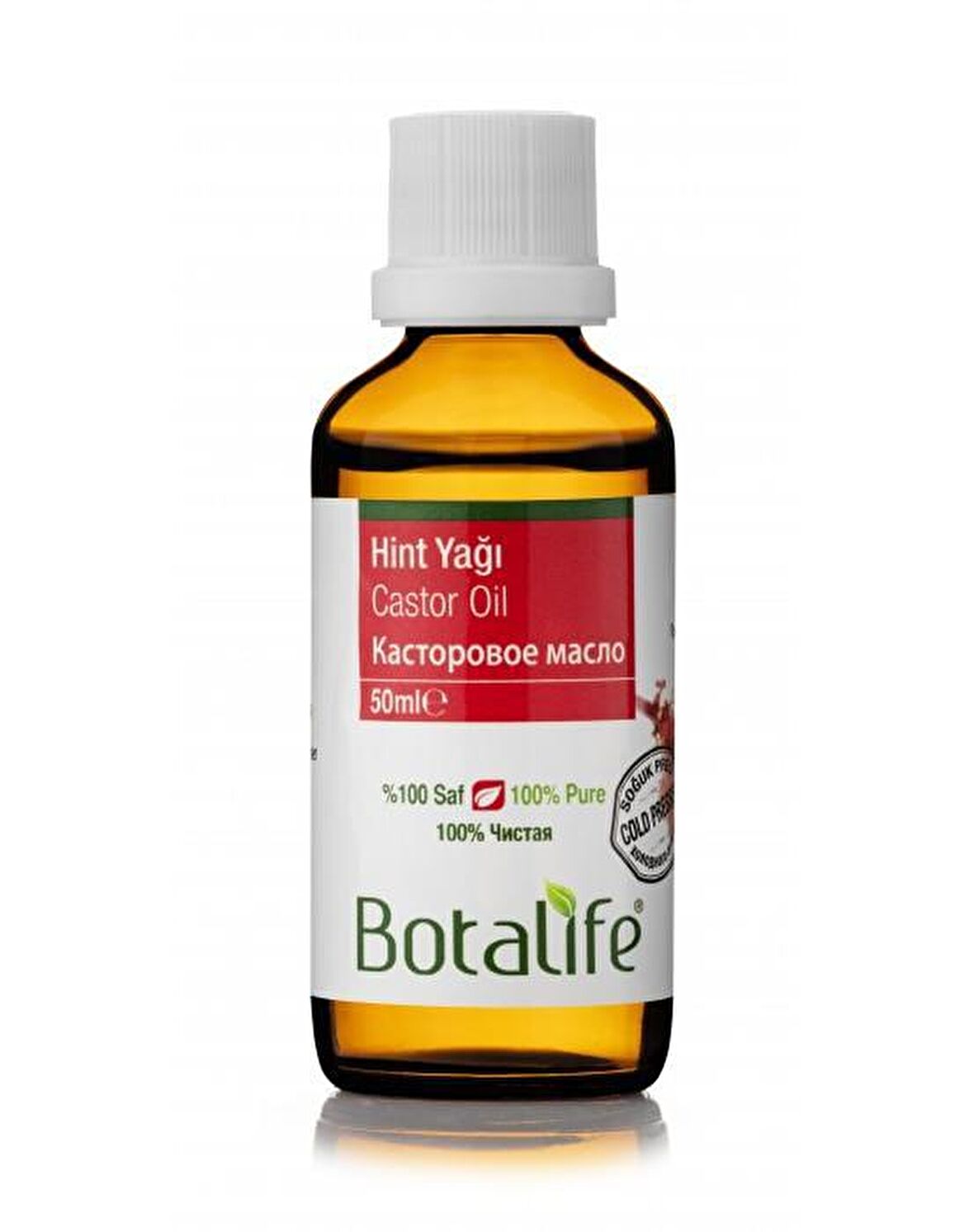 Botalife Saf Hint Yağı 50ml Doğal Soğuk Sıkım Pres Castor Oil