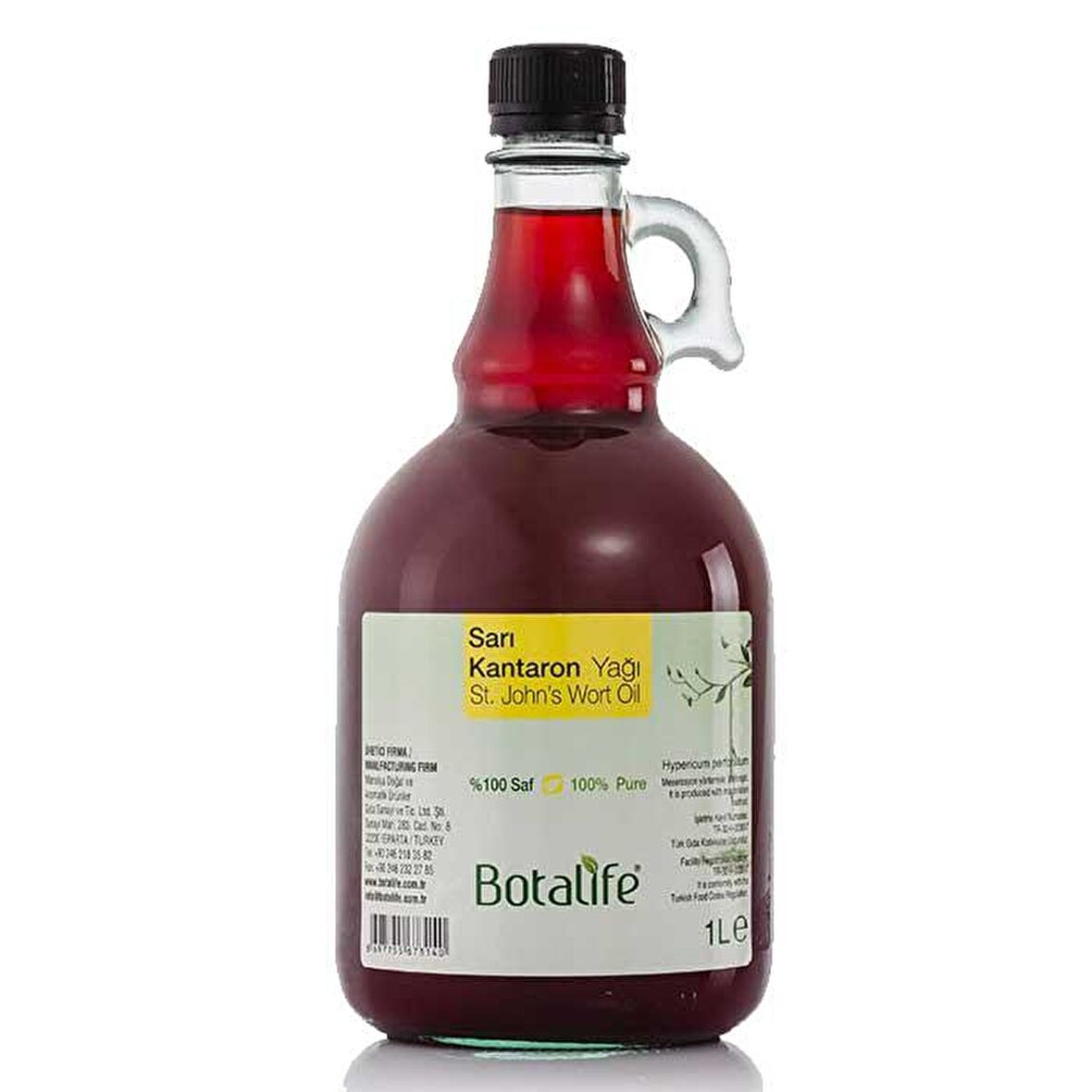 Botalife Saf Sarı Kantaron Yağı 1 Litre Doğal Maserasyon 1000ml