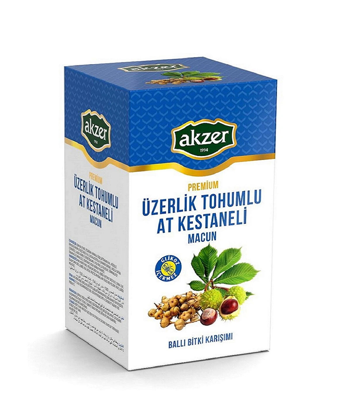 AKZER PREMIUM ÜZERLİK TOHUMLU AT KESTANESİ MACUN 300 GR