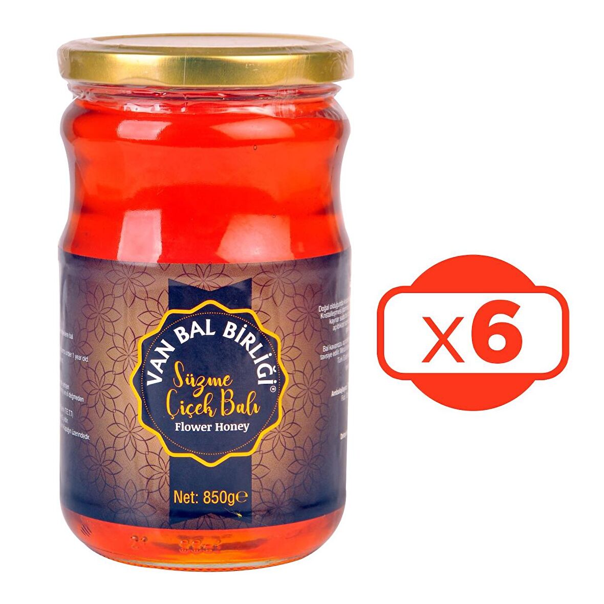 Van Bal Birliği Çiçek Balı 850 gr x 6 Adet