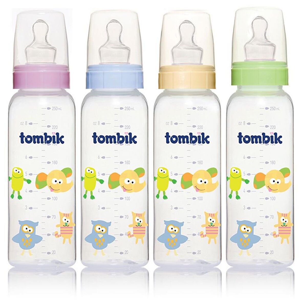 Tombik %0 BPA PP Biberon 250 ml / Şaşkın Hayvanlar