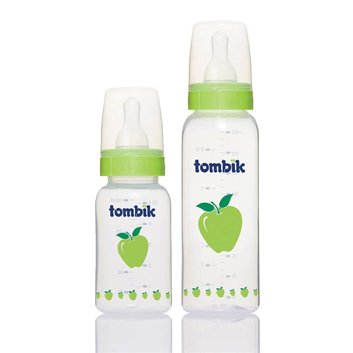 Tombik Meyve Serisi İkili PP Biberon Seti 150ml + 250ml / Elma