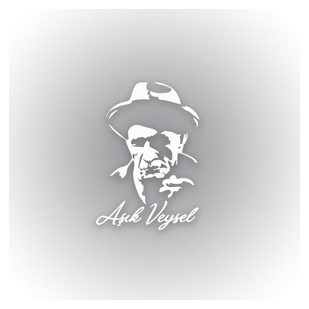 Aşık Veysel Silüeti Oto Sticker 14 cm x 20 cm