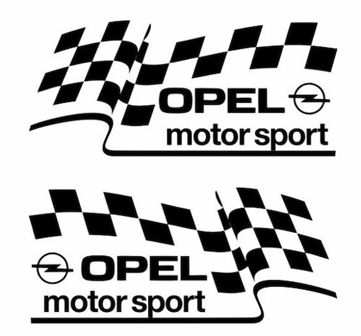 Opel Motor Spor Ayna Sticker Yapıştırma 2 Adet