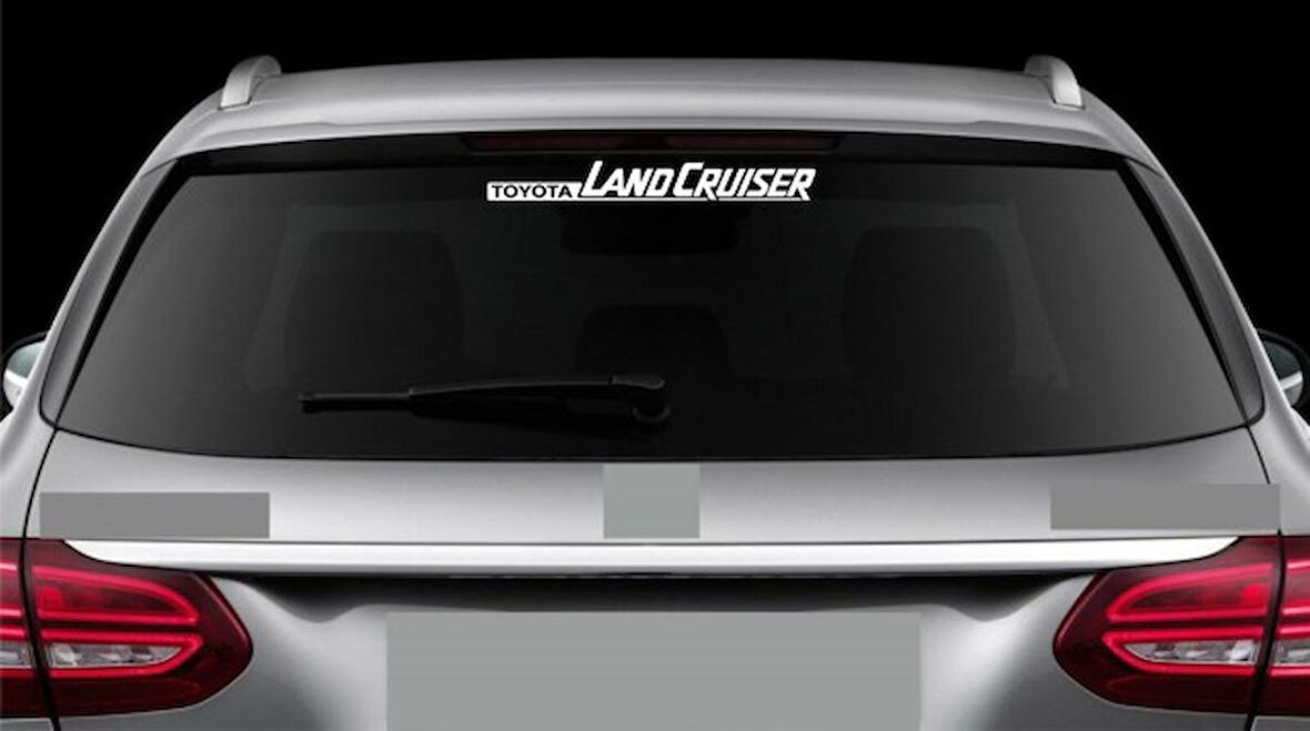 Toyota Land Cruiser Araba Arka Cam Sticker Yapıştırma