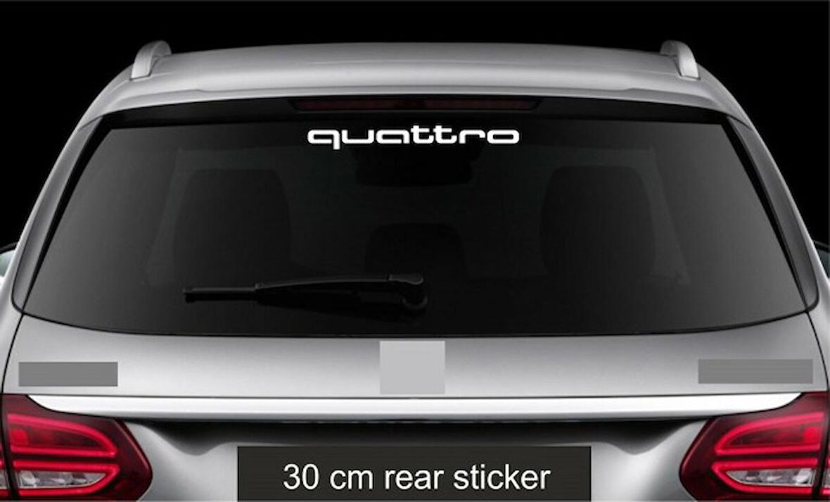 Quattro By Toyota Araba Arka Cam Sticker Yapıştırma