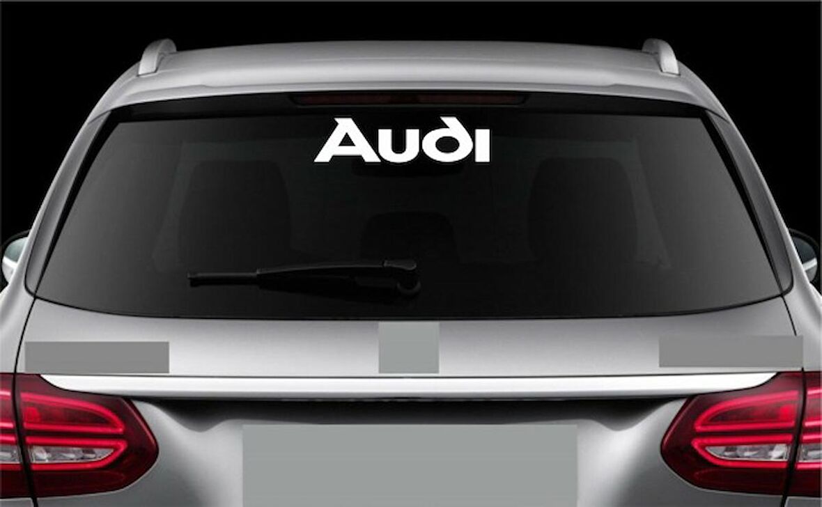 Audi Araba Arka Cam Sticker Yapıştırma
