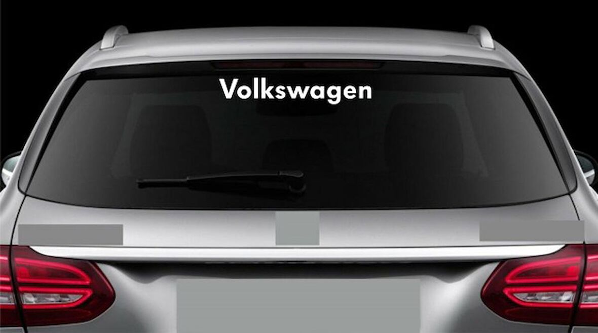 Volkwagen Araba Arka Cam Sticker Yapıştırma