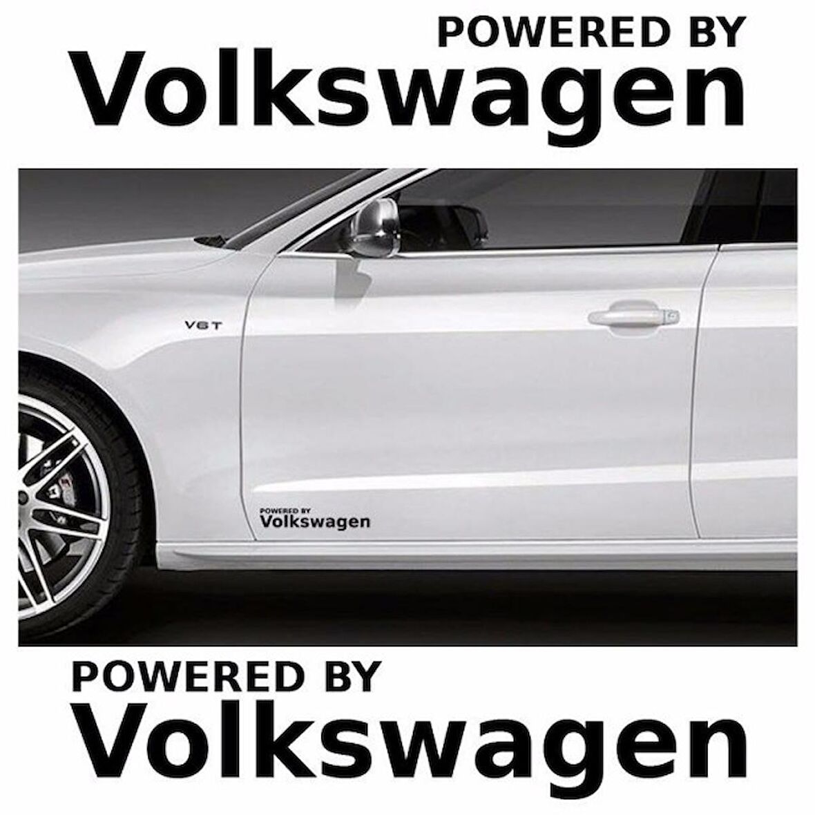 Volkwagen Yapıştırma Marşpiyel Yazısı Sticker 2 Adet