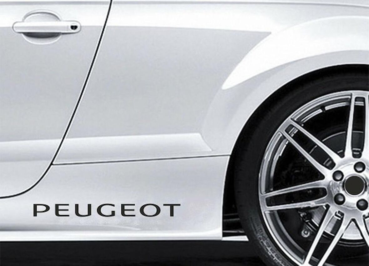 Peugeot Yapıştırma Marşpiyel Yazısı Sticker 2 Adet