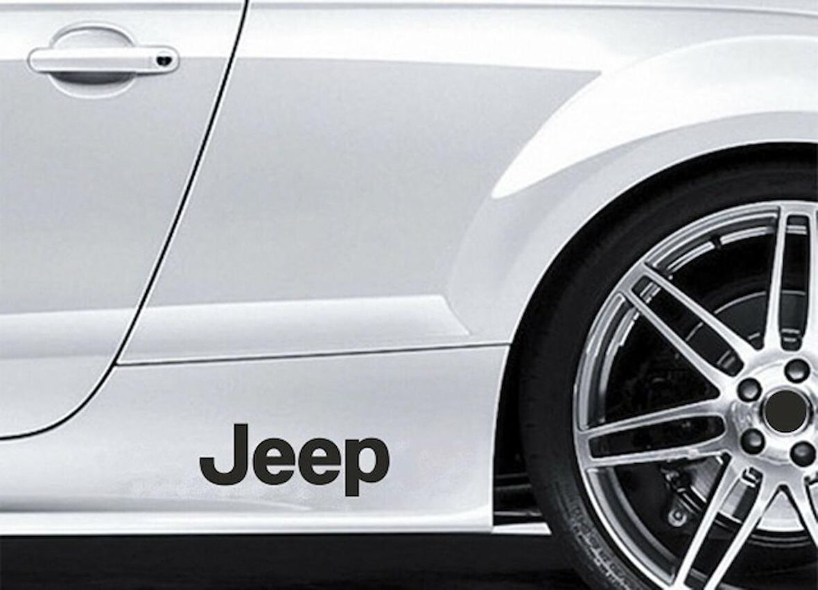 Jeep Yapıştırma Marşpiyel Yazısı Sticker 2 Adet