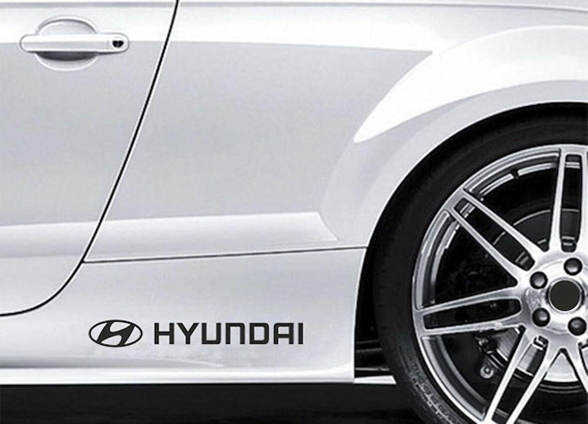 Hyundai Yapıştırma Marşpiyel Yazısı Sticker 2 Adet