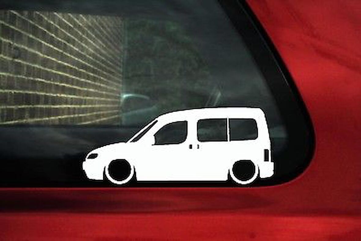 2 adet Peugeot partner araba sticker Yapıştırması