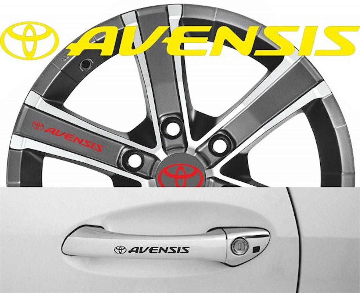 Toyota Avensis Kapı Kolu Sticker Yapıştırma 8Adet