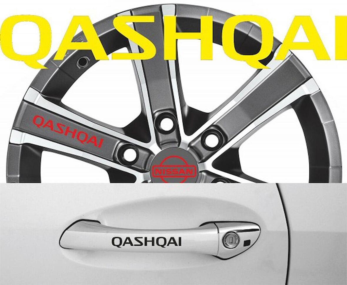 Qashqai Kapı Kolu Sticker Yapıştırma 8Adet