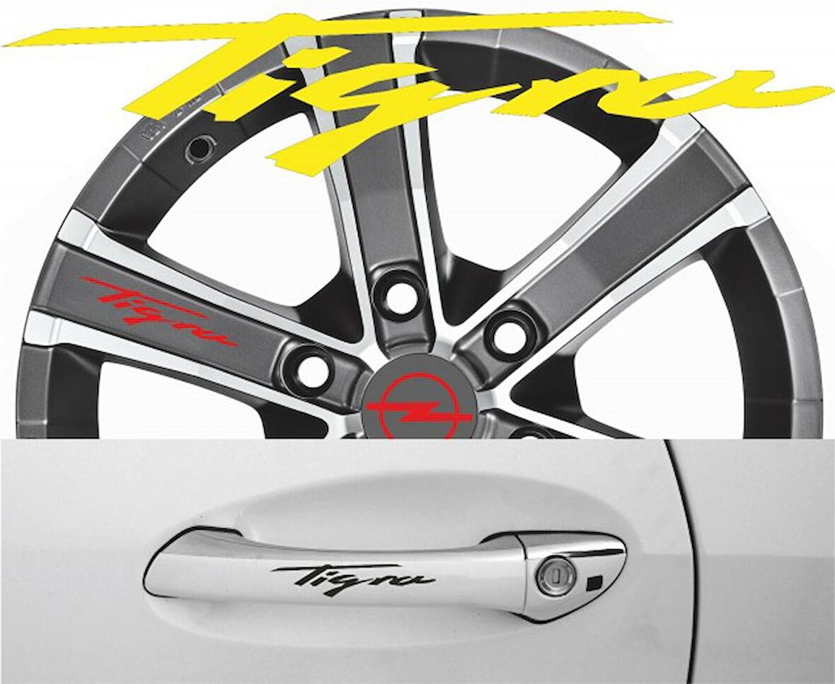 Opel Tigra Kapı Kolu Sticker Yapıştırma 8Adet