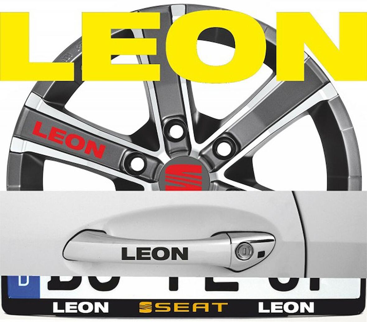 Leon Kapı Kolu Sticker Yapıştırma 8Adet 1