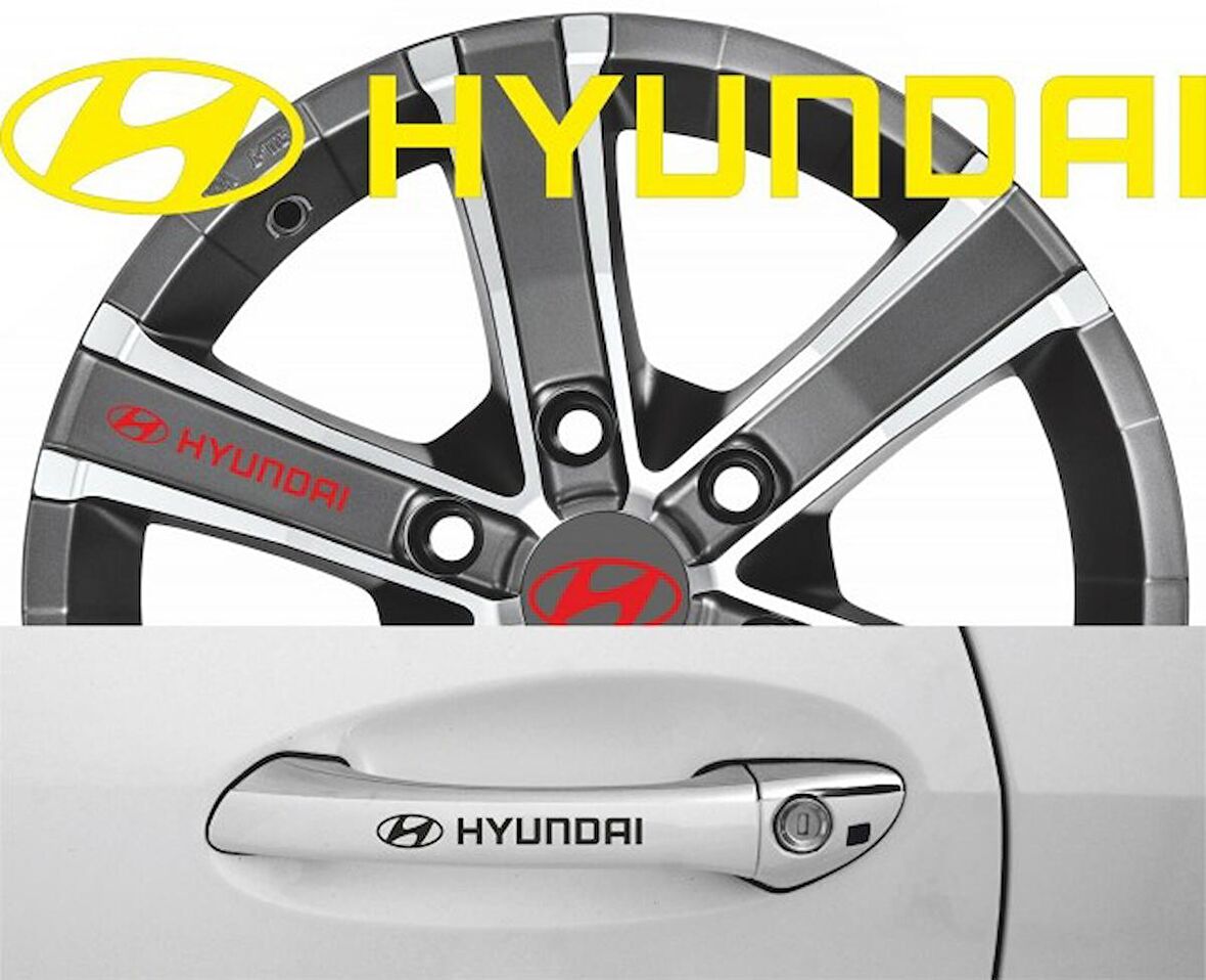 Hyundai Kapı Kolu Sticker Yapıştırma 8Adet