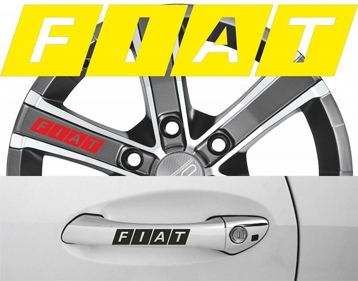 Fiat Kapı Kolu Sticker Yapıştırma 8Adet