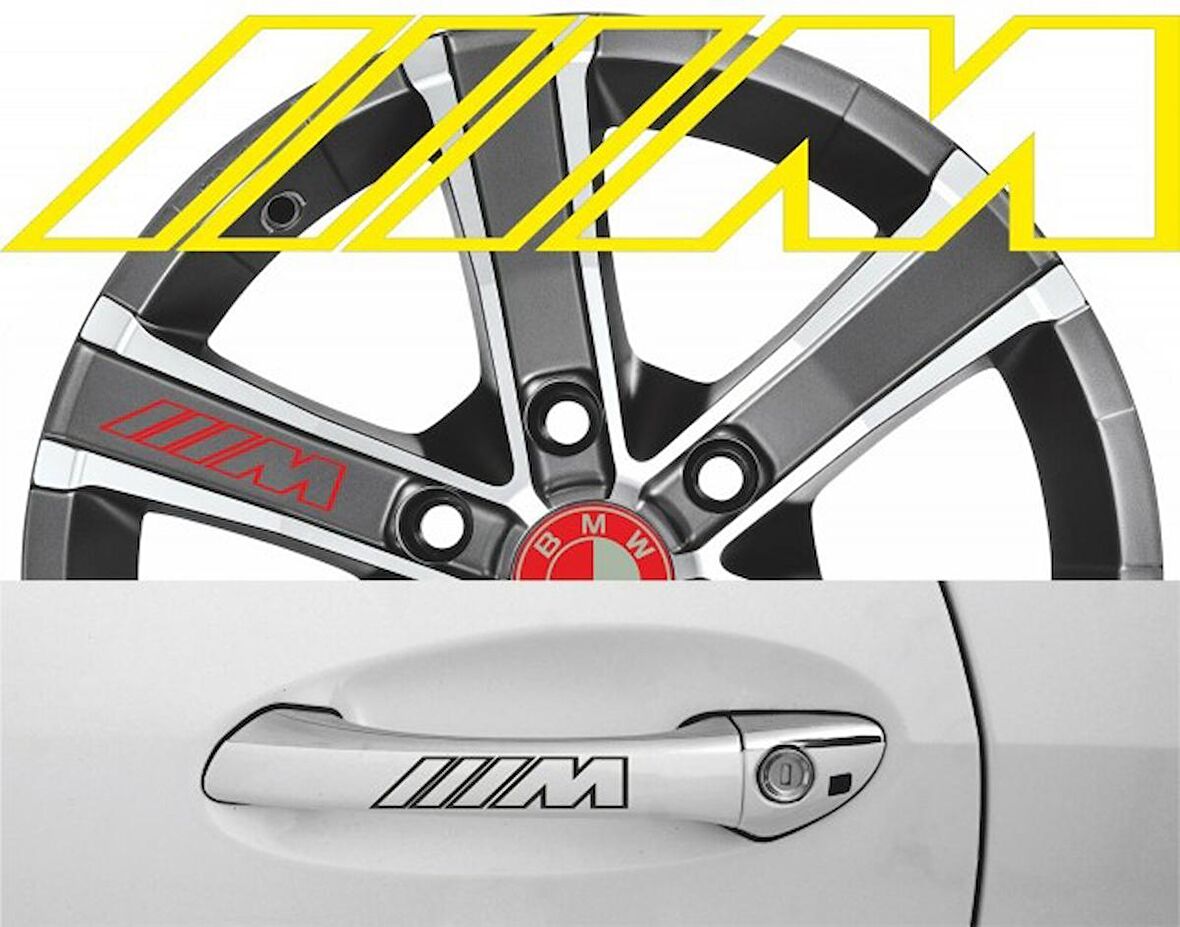 M M Kapı Kolu Sticker Yapıştırma 8Adet