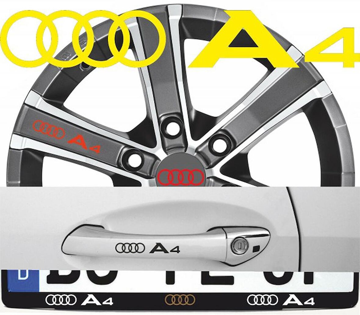 Audi A4 Kapı Kolu Sticker Yapıştırma 8Adet