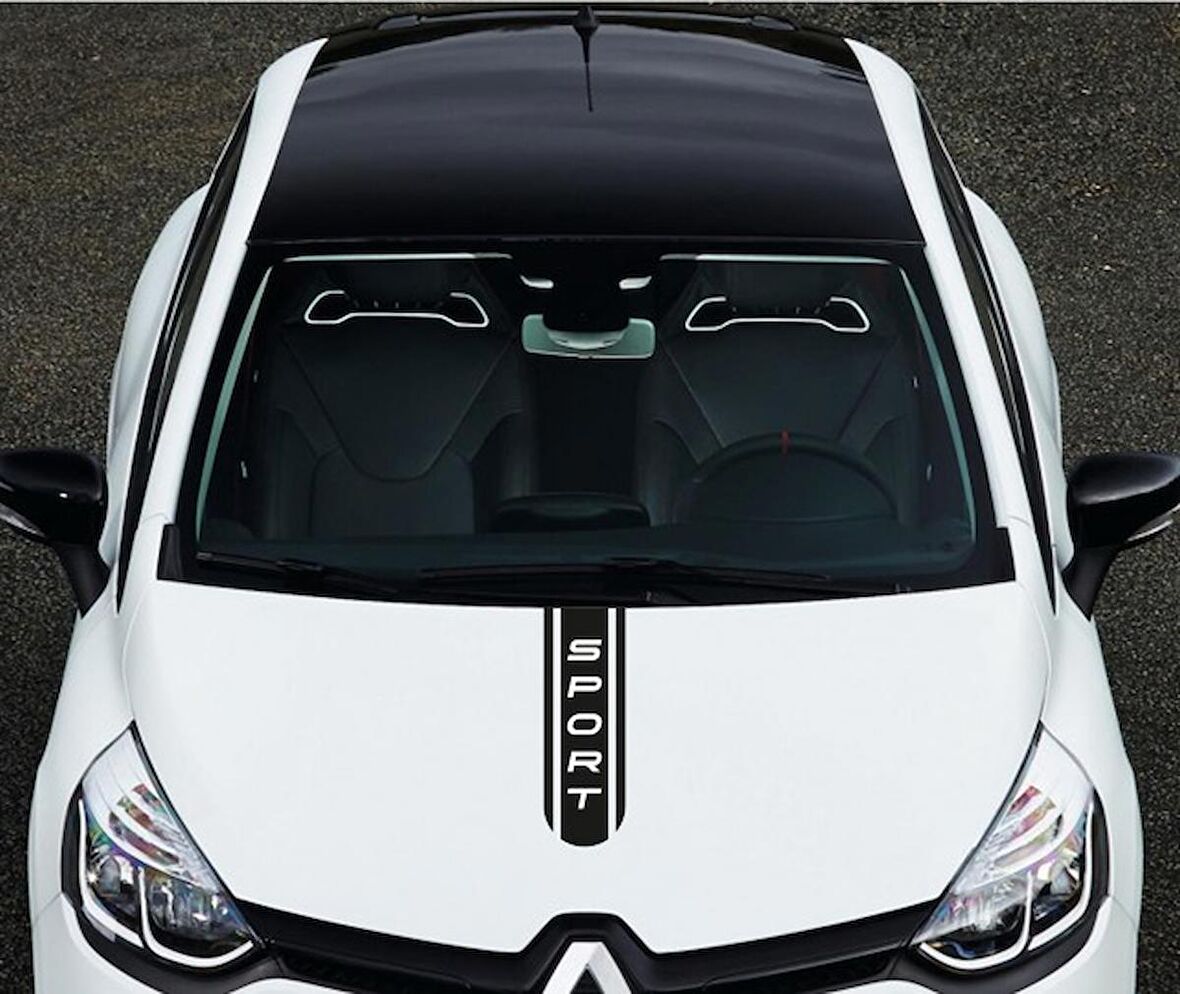 Araba Sport Ön Kaput Sticker Yapıştırma