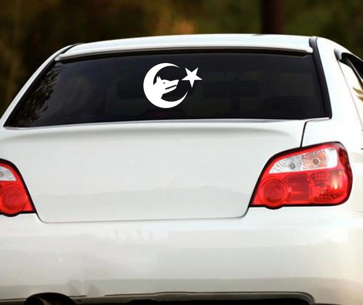 Ay Yıldız Kurt Araba Sticker Araç Yapıştırma