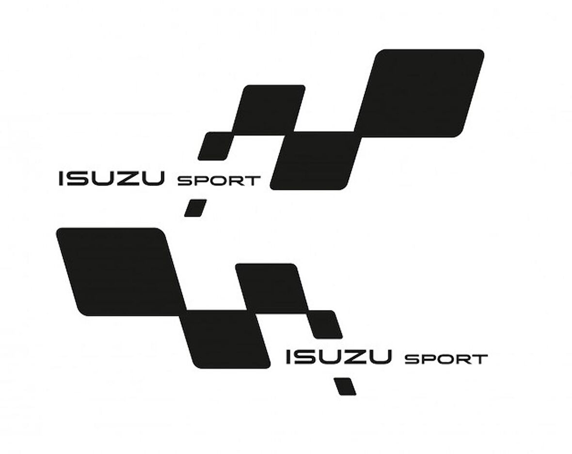 Isuzu Sport Yan Kapı için Çamurluk Sticker 2 Adet Sağ Sol