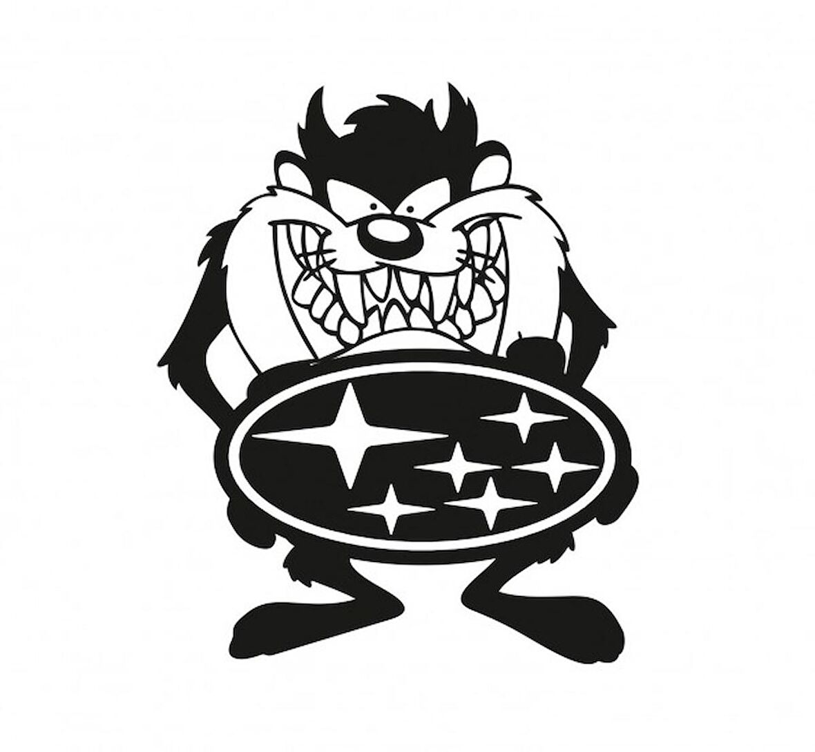 Subaru Taz Komik Araba Sticker Yapıştırma