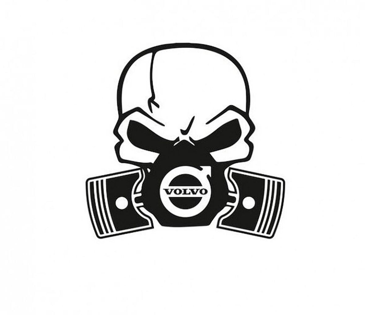 Volvo Piston Kuru Kafa Araba Sticker Yapıştırma