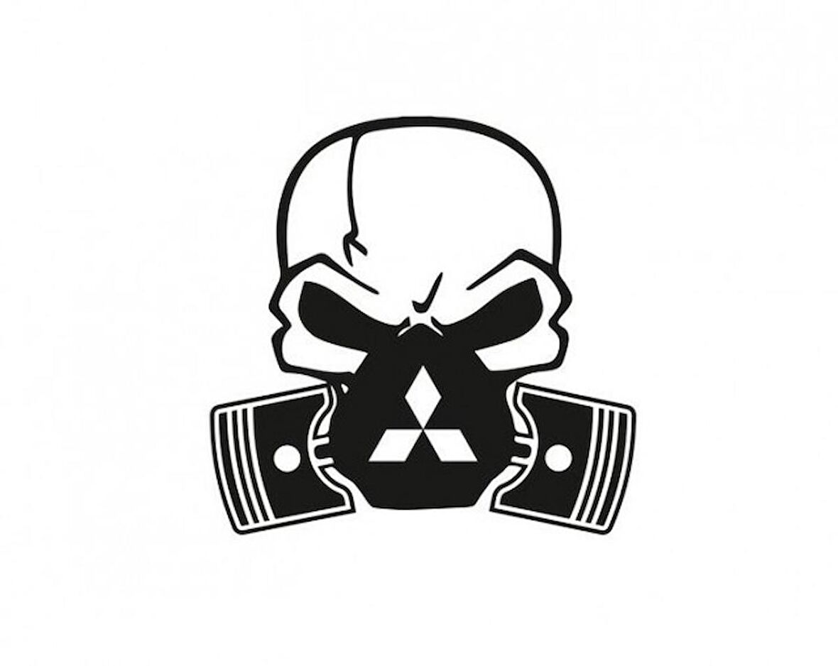 Mitsubishi Piston Kuru Kafa Araba Sticker Yapıştırma