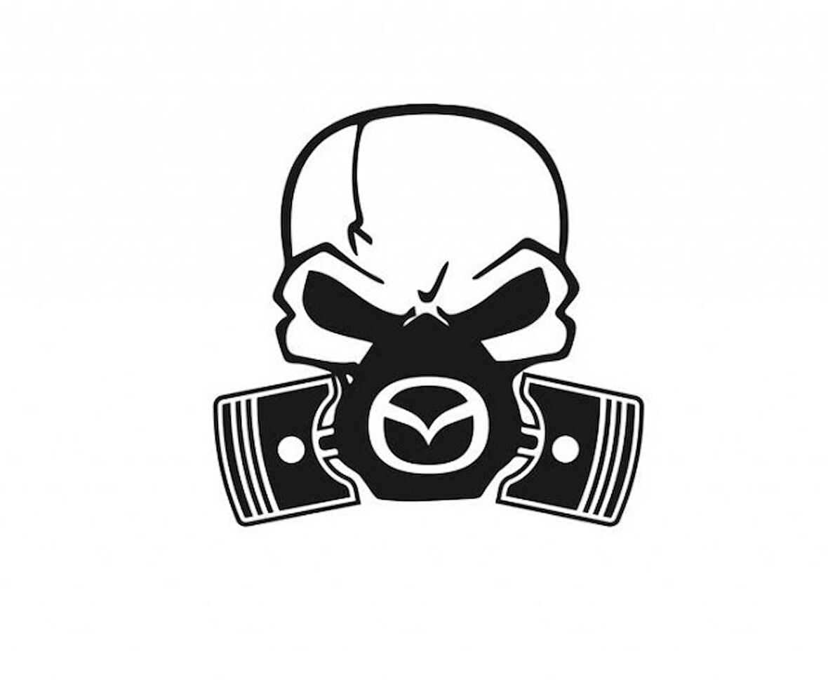 Mazda Piston Kuru Kafa Araba Sticker Yapıştırma