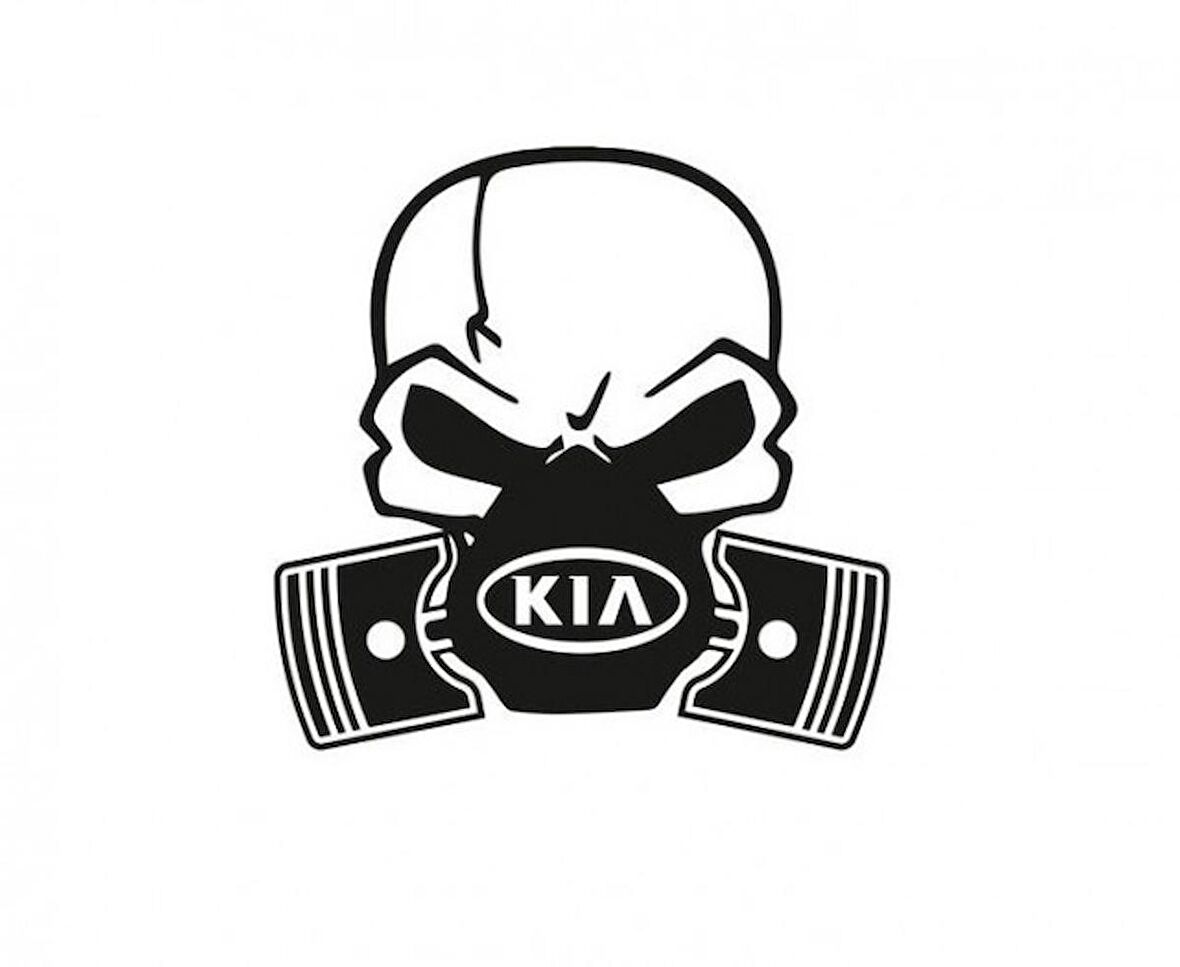 Kia Piston Kuru Kafa Araba Sticker Yapıştırma