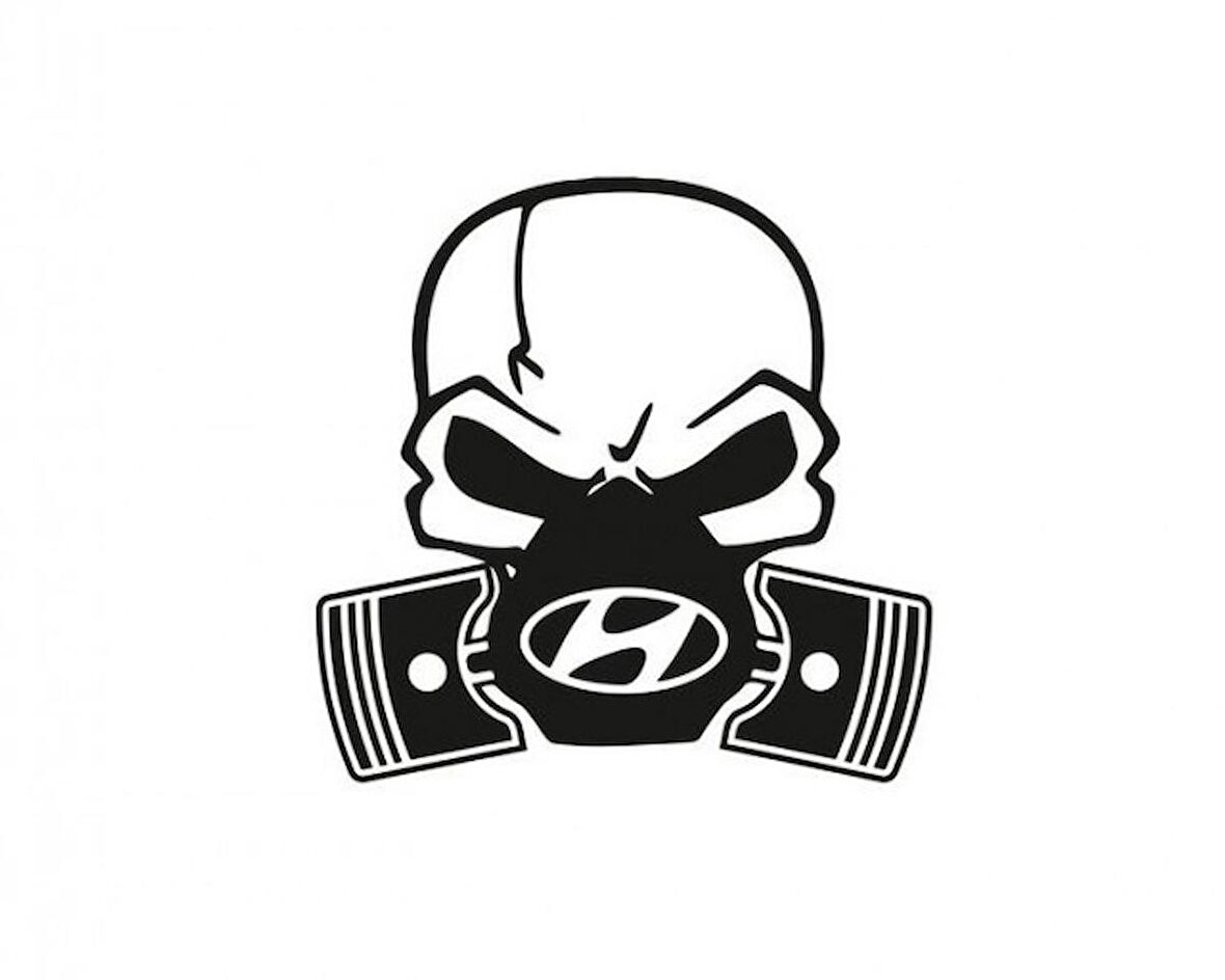 Hyundai Piston Kuru Kafa Araba Sticker Yapıştırma