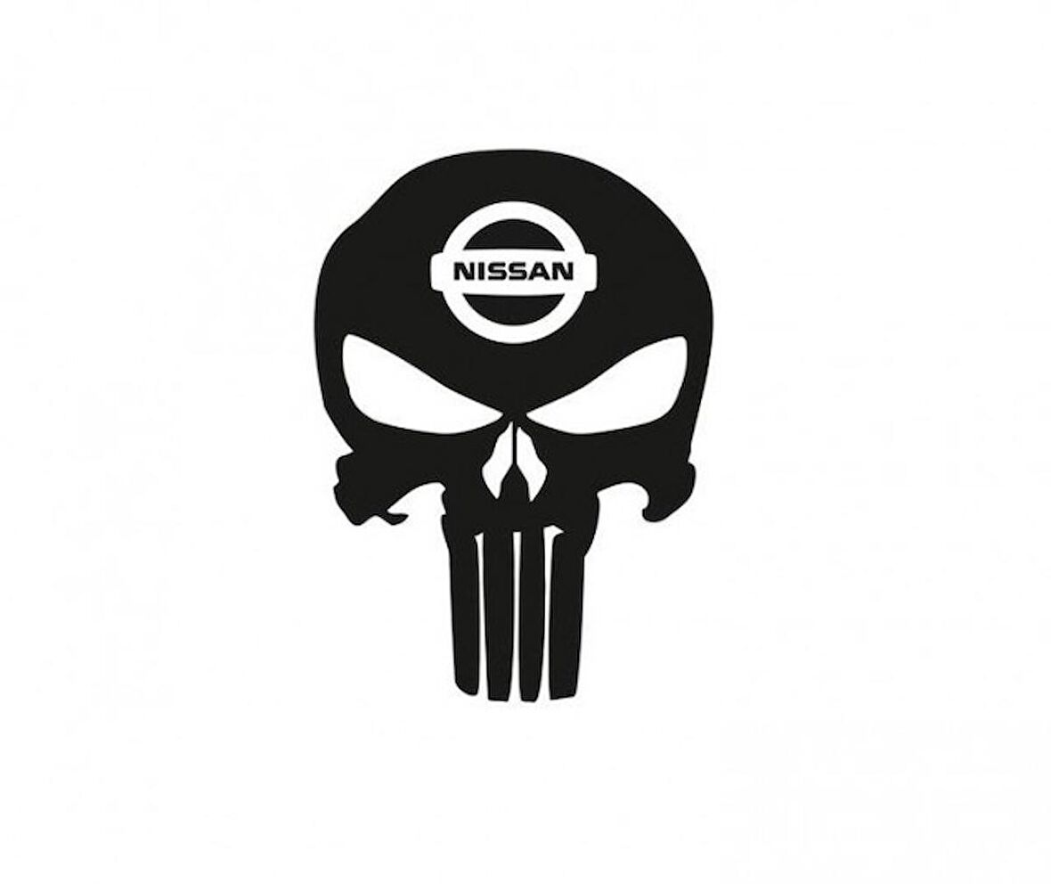 Nissan Kuru Kafa Punisher Araba Sticker Yapıştırma
