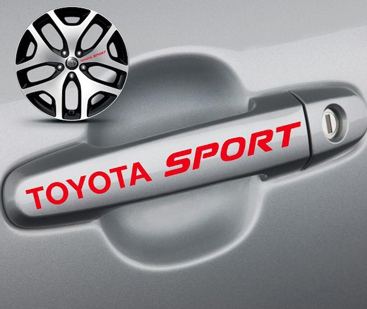 Toyota kapı Kolu Sport Sticker Yapıştırma 8 Ad