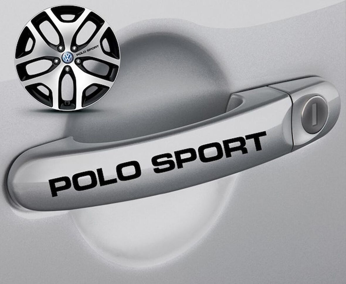 Polo Sport Kapı Kolu Sport Sticker Yapıştırma 8 Adet