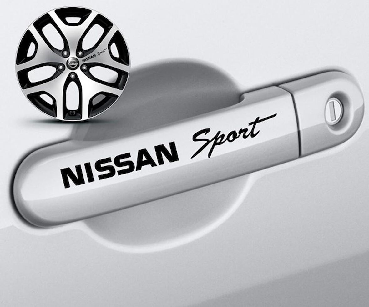 Nissan Sport Kapı Kolu Sport Sticker Yapıştırma 8 Ad