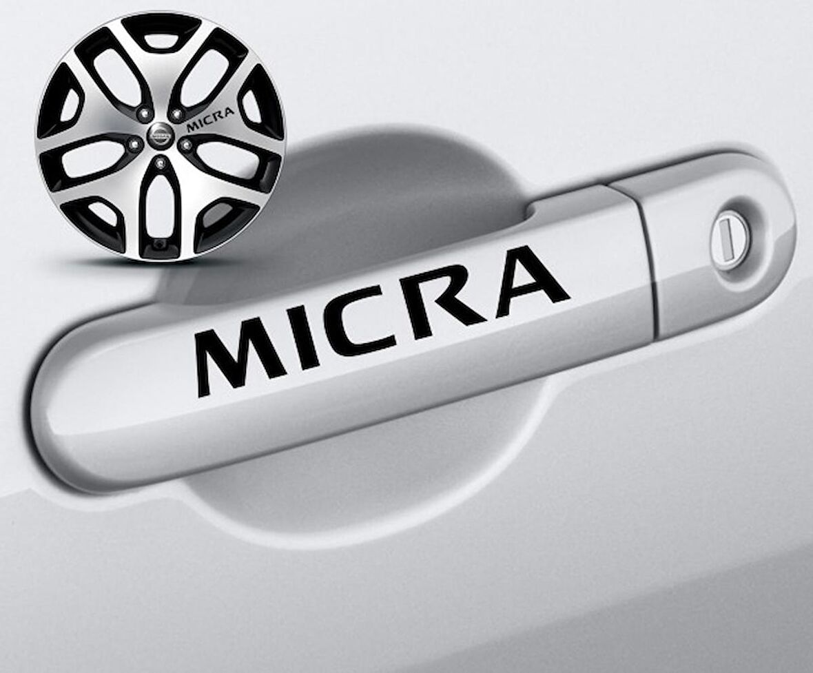 Nissan Micra Kapı Kolu Sport Sticker Yapıştırma 8 Ad