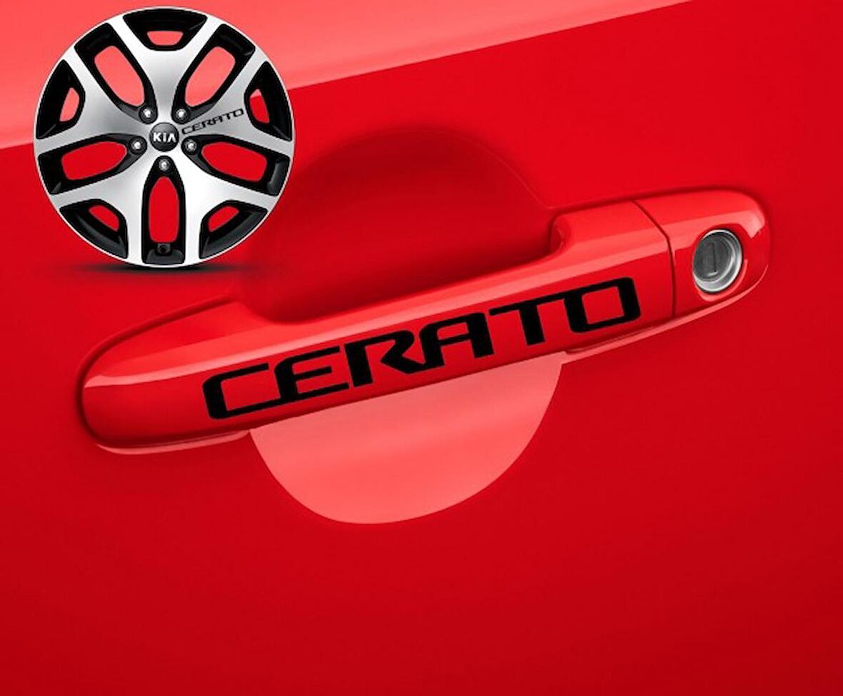 Kia Cerato Kapı Kolu Sport Sticker Yapıştırma 8 Adet