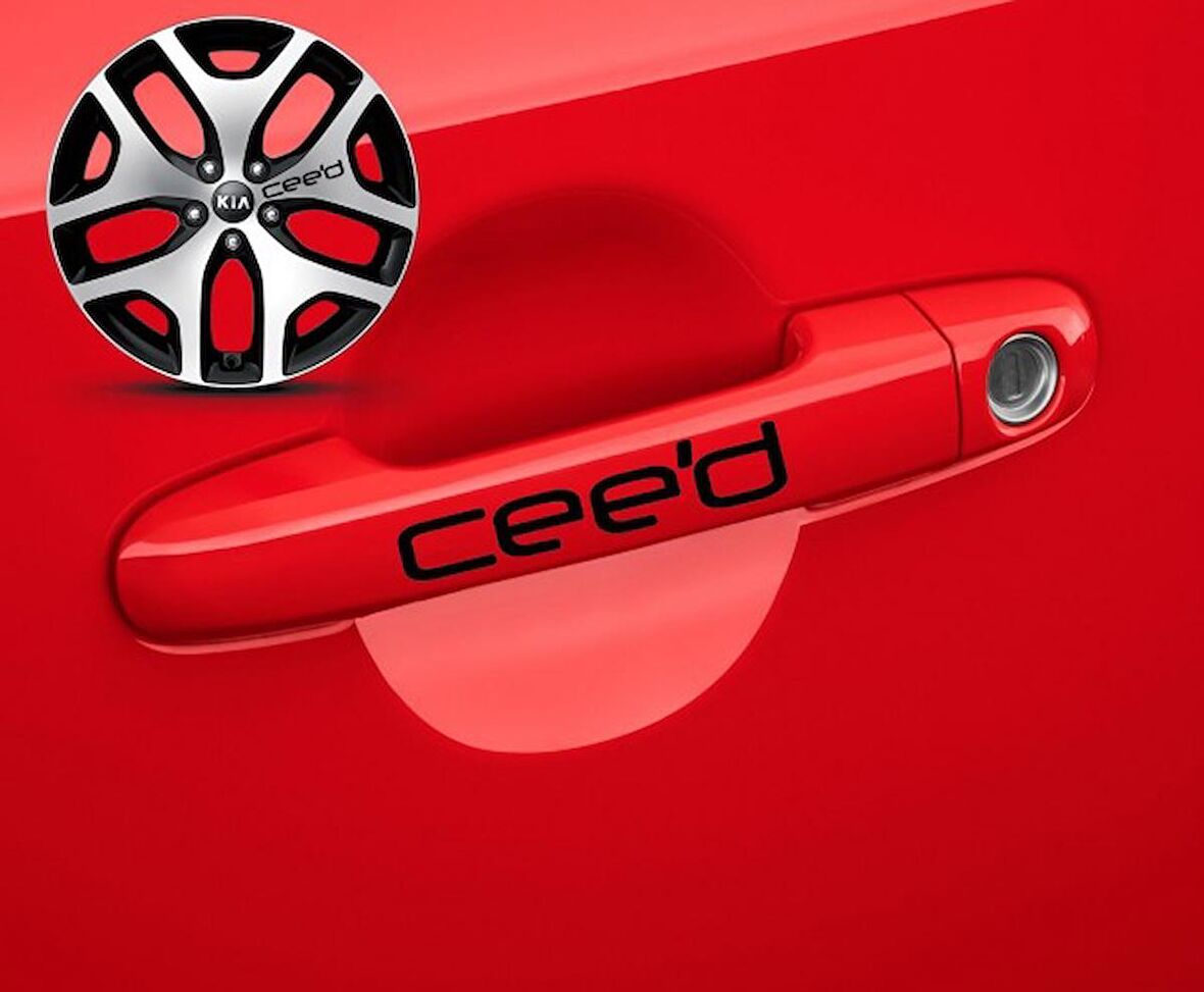 Kia Ceed Kapı Kolu Sport Sticker Yapıştırma 8 Adet