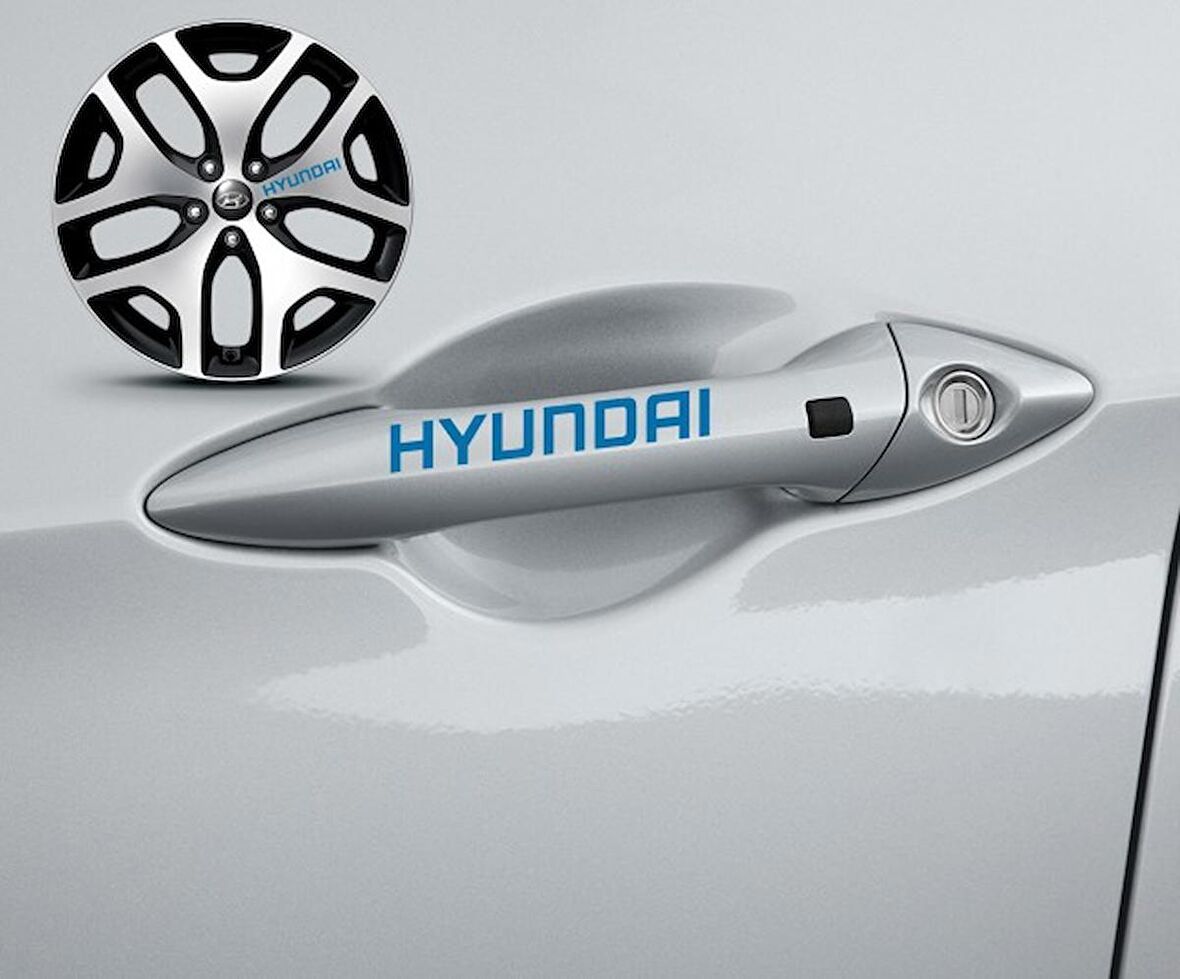 Hyundai Kapı Kolu Sport Sticker Yapıştırma 8 Adet