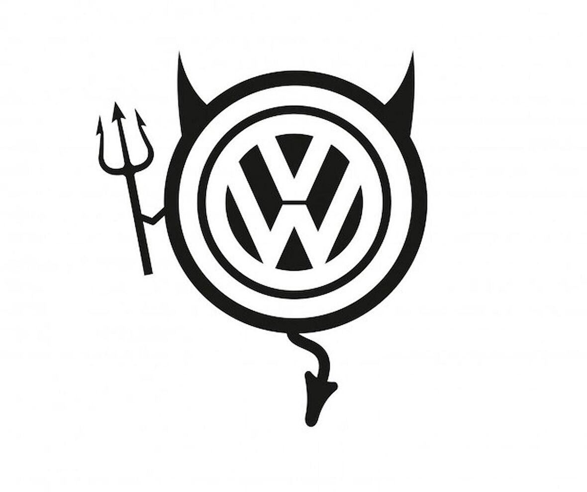 Volkswagen Araba Komik Şeytan Sticker Yapıştırma