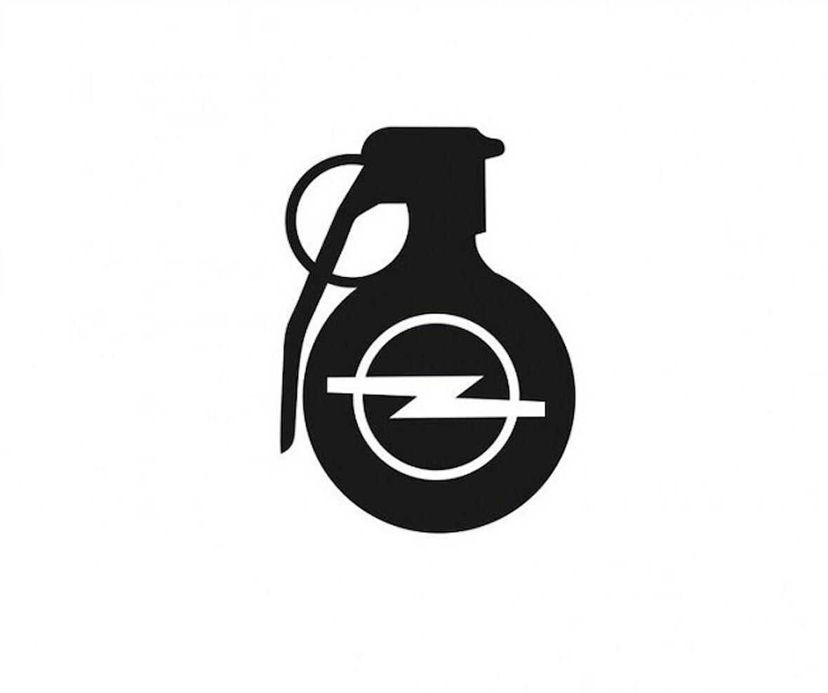 Opel Araba Komik El Bombası Sticker Yapıştırma
