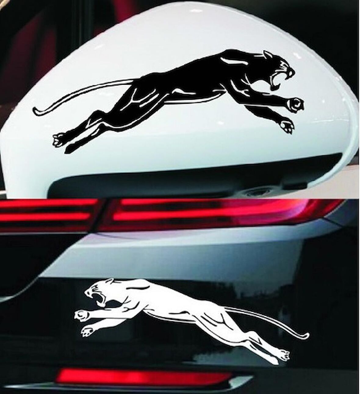 Yan Ayna Panter Araba Sticker Yapıştırma 2 Adet