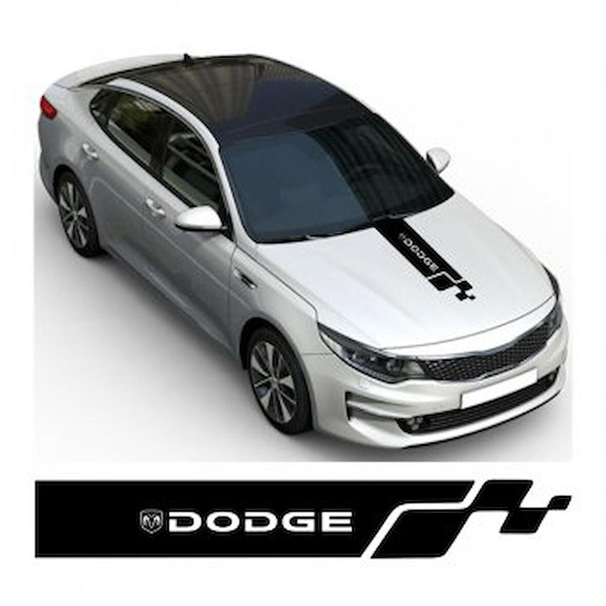 Dodge Kaput Oto Sticker Yapıştırma