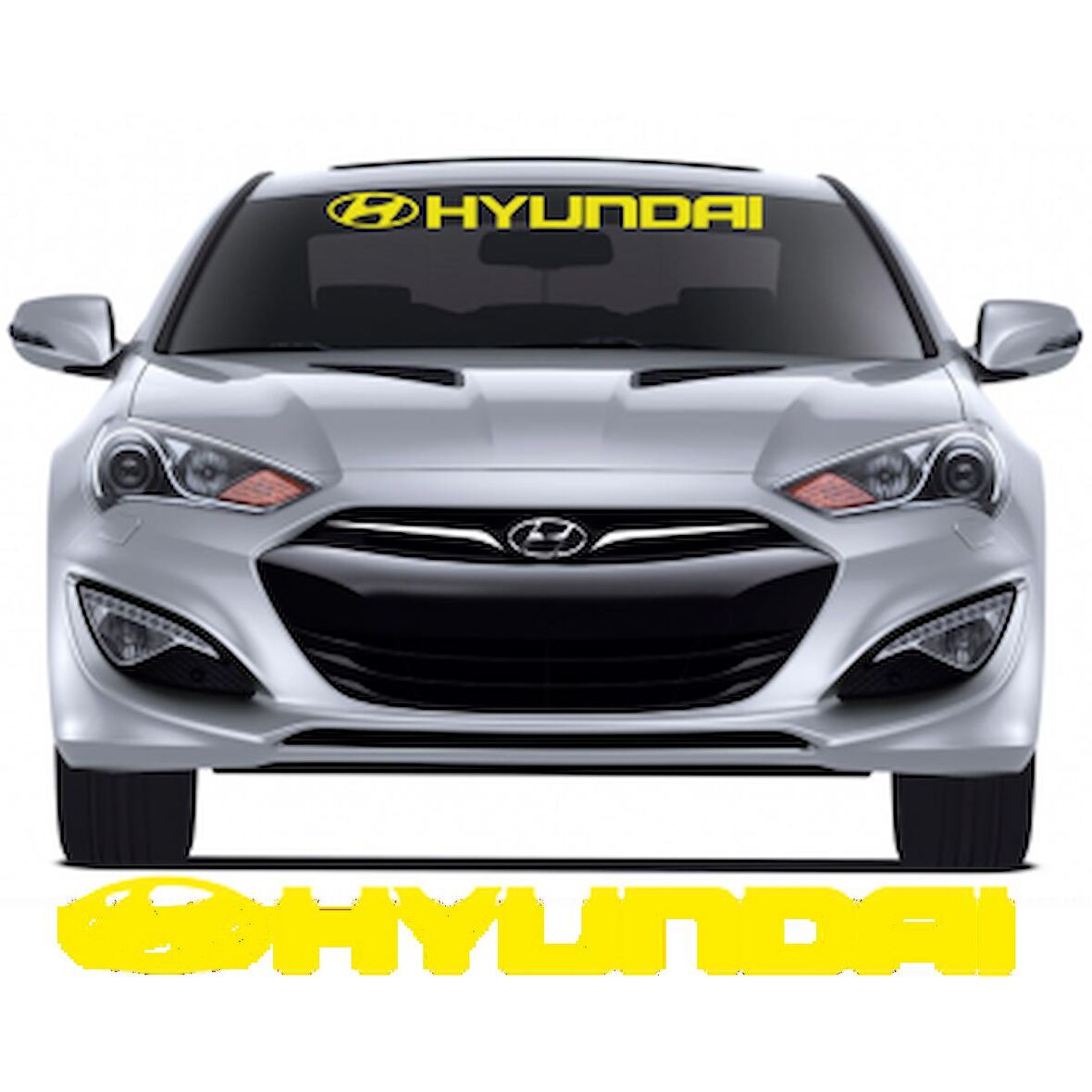 Hyundai Ön Cam Araba Sticker Yapıştırma 30 CM EN