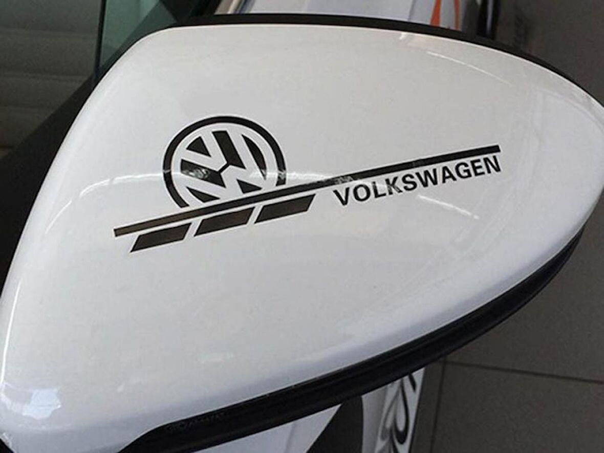Yan Ayna Volkswagen Araba Sticker Yapıştırma 2 Adet