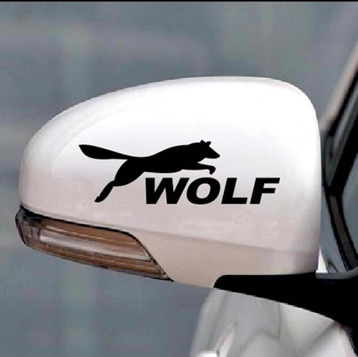 Yan Ayna Kurt Wolf Modifiye Sticker Yapıştırma 2 Adet