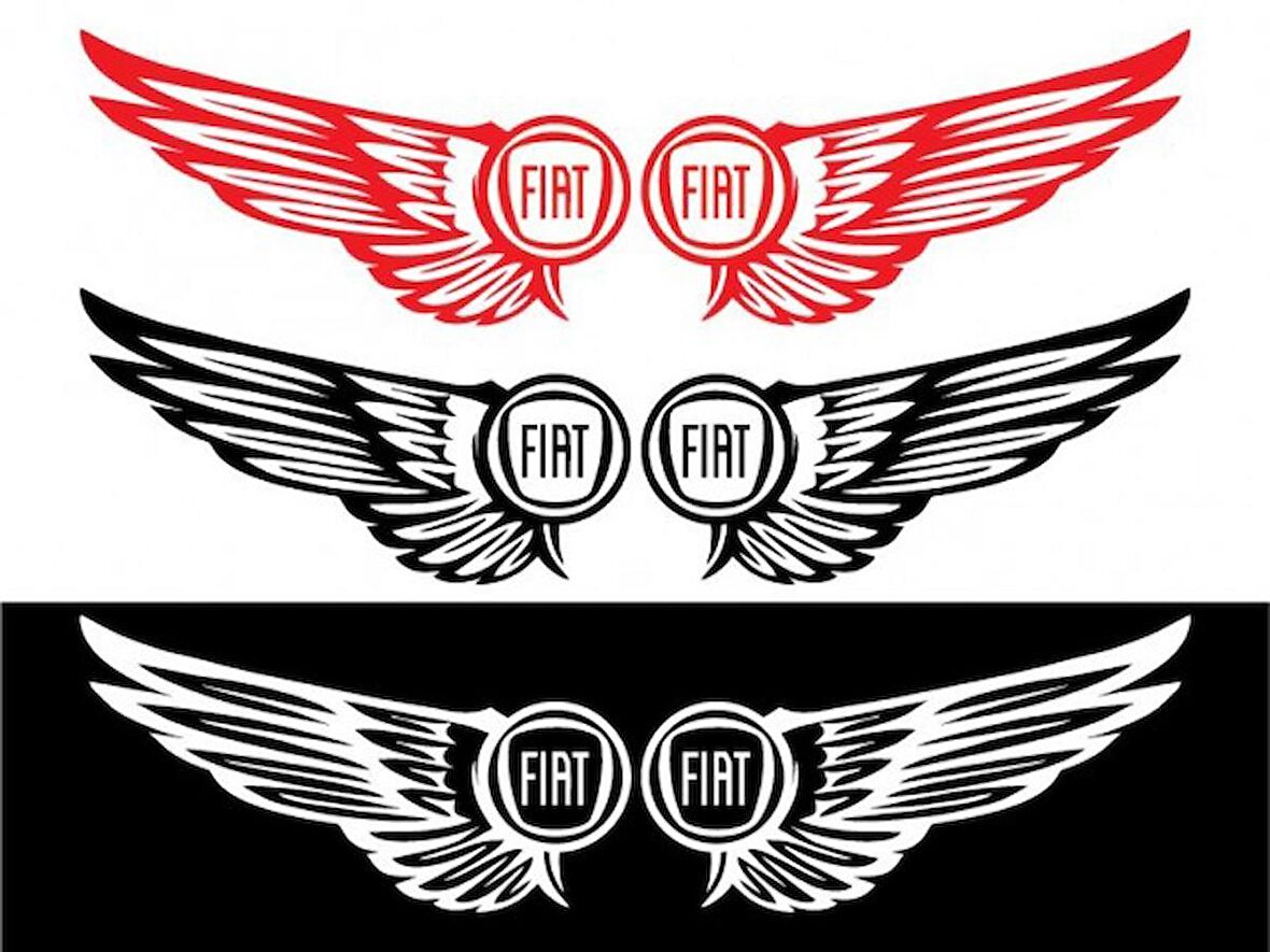 Yan Ayna Fiat Sticker Yapıştırma 2 Adet